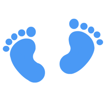 baby footprint borders clip art