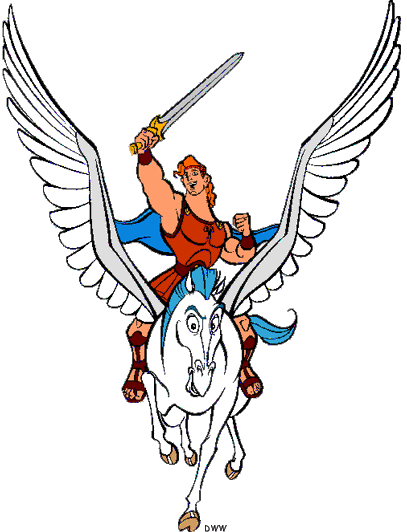 Hercules and Pegasus - Classic Disney Animation Scene