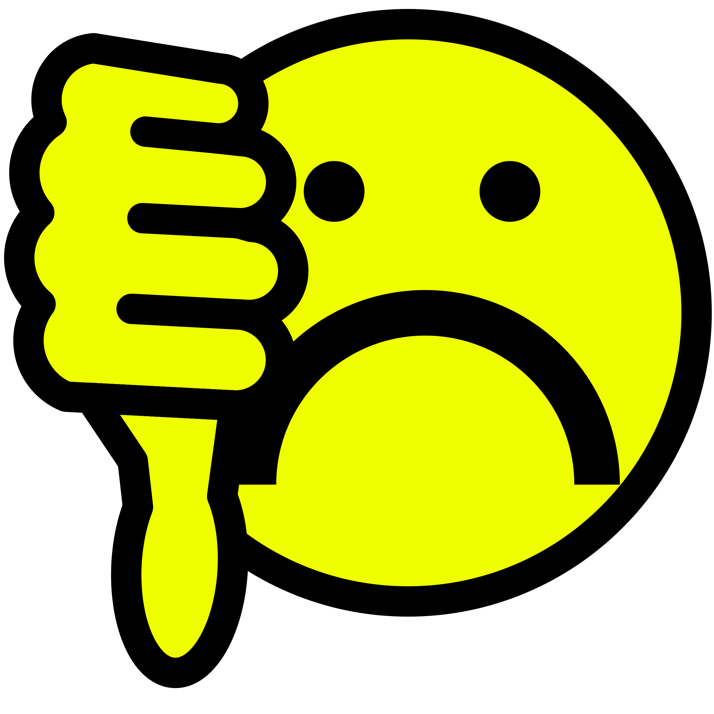Sad Emoji with Thumbs-Down Gesture - Express Disapproval or Disappointment