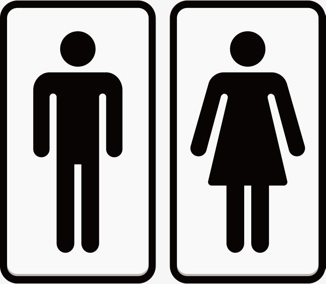 Restroom Signage Icons - Universal Gender Symbols for Public Facilities