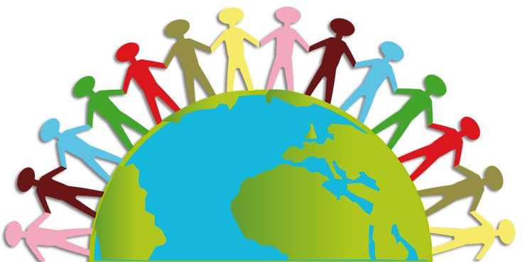 Global Unity and Diversity - People Holding Hands Around the Earth