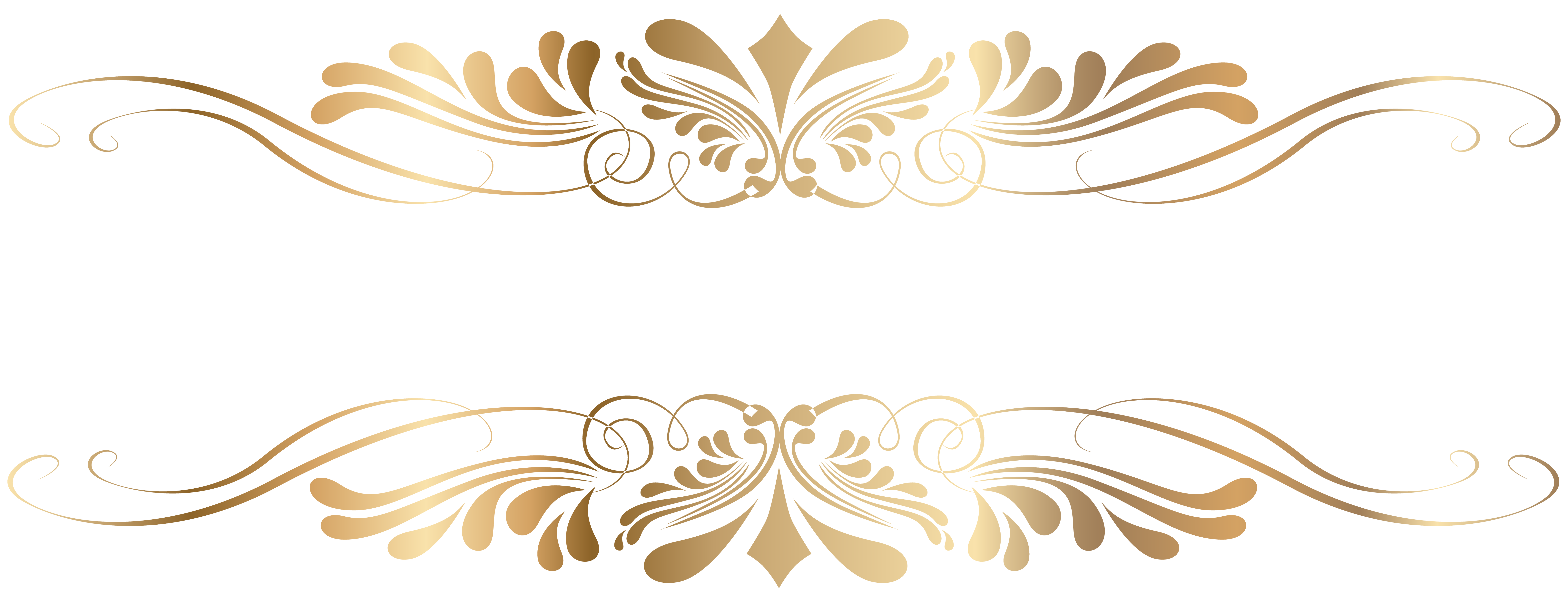 Floral Border Design Gold Clipart , Png Download - Background - Clip ...