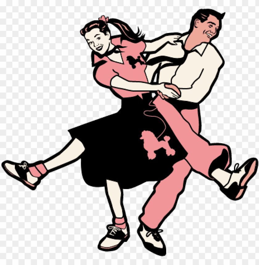 1950s dancing clipart