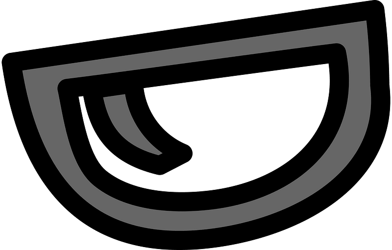 Abstract U-shaped logo with layered black, gray, and green elements forming a modern geometric design.