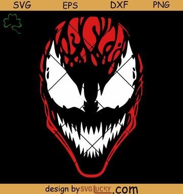 Carnage Mask SVG Cut File - Red Symbiote Design for Cricut & Silhouette