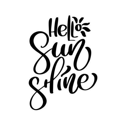Hello Sunshine - Uplifting Hand-Lettered Typography Design