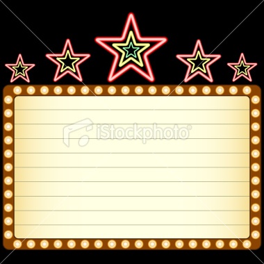 Retro Marquee Sign Template - Editable Neon Star Display