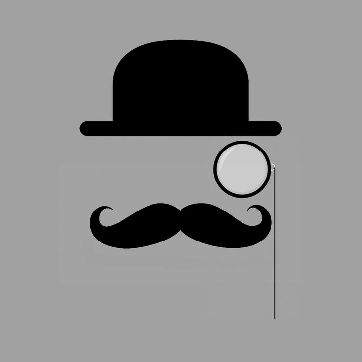 OnlineLabels Clip Art - Top hat, moustache, monocle - Clip Art Library