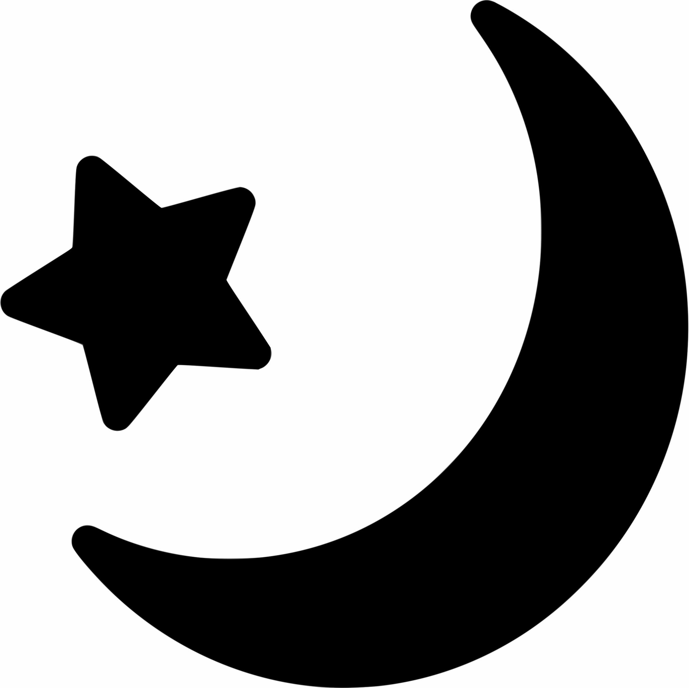 Crescent Moon and Star Icon - Free Vector Graphic for Night Themes