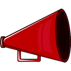 Red Megaphone Icon - Visual Symbol for Announcements and Amplification