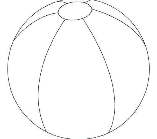 Beach Ball Coloring Page - Free Printable for Kids & Adults