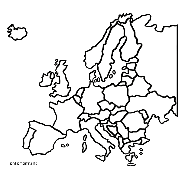 Printable Blank Map of Europe - Educational & Teaching Resource