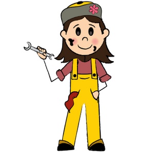 Friendly Female Mechanic Illustration - Repair & DIY Resource