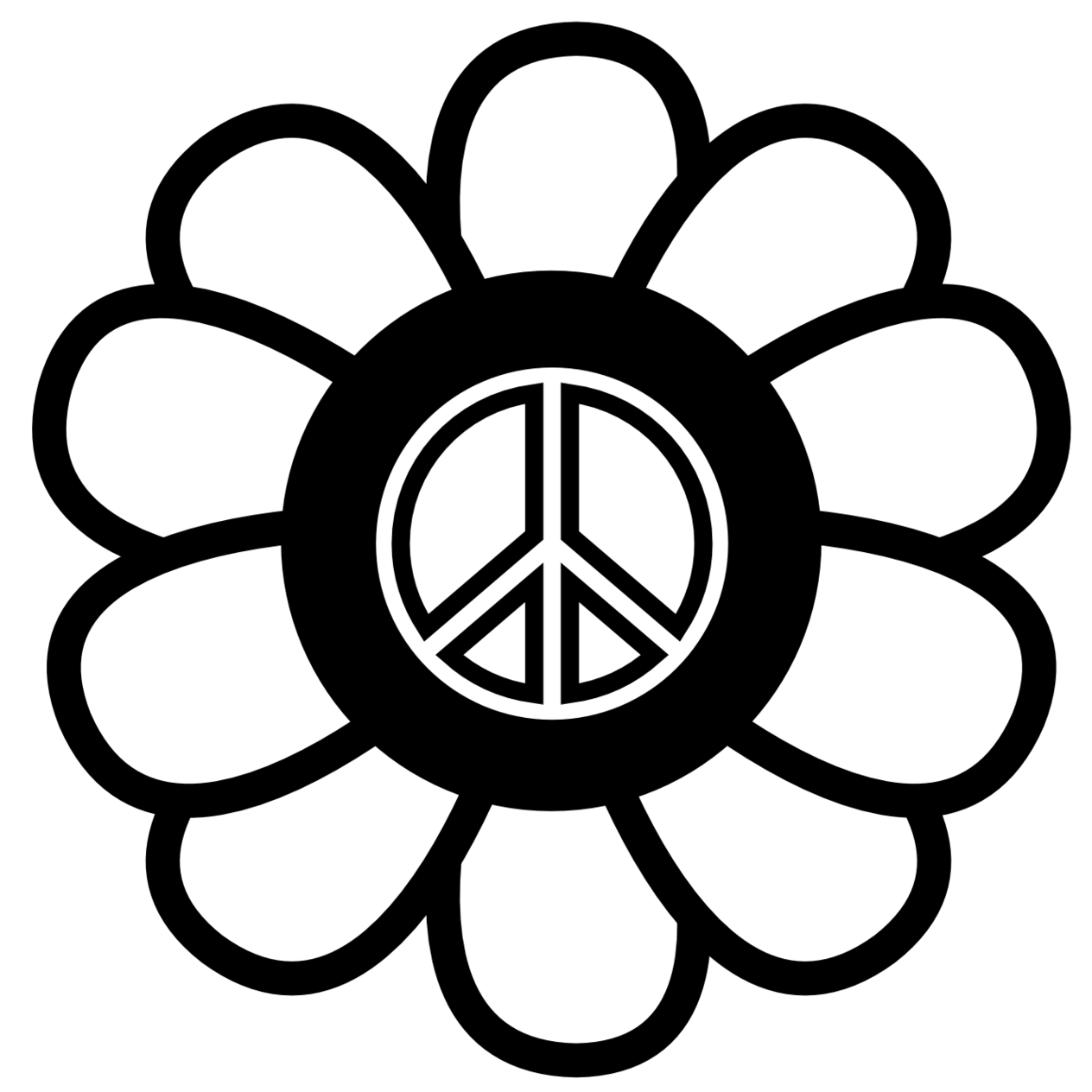 Peace Flower Symbol - Icon of Harmony and Counterculture