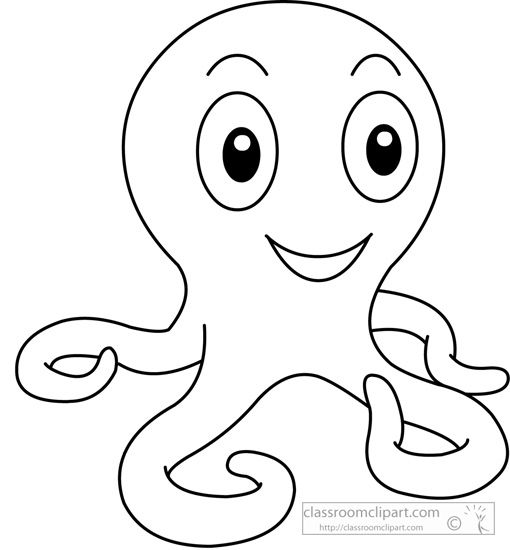 Cute Octopus Coloring Page - Free Printable for Kids & Teachers