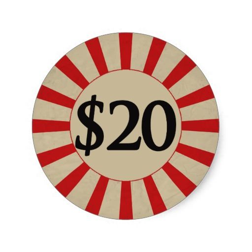 $20 Casino Chip - Classic Gaming Token Design
