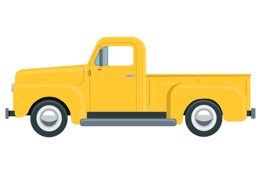 old pickup truck clipart