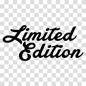 "Limited Edition" stylized black cursive text on transparent background.