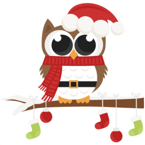 Cute Christmas Owl Illustration - Holiday Decor & Greeting Design