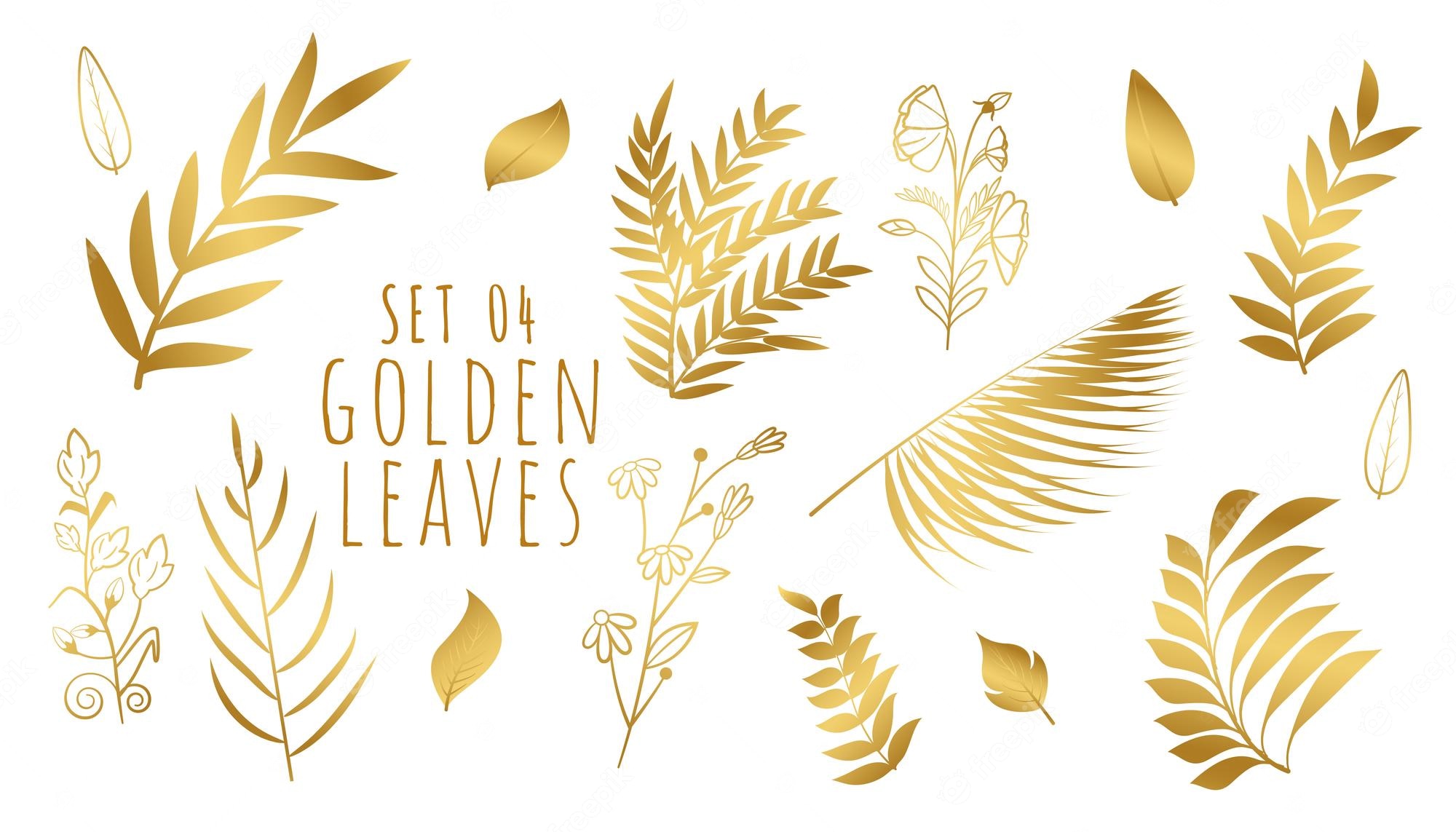 Golden Leaves PNGs for Free Download