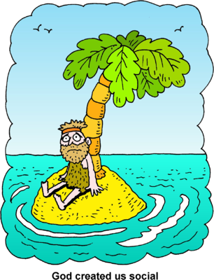 Free Vector | A man on deserted island isolated - Clip Art Library