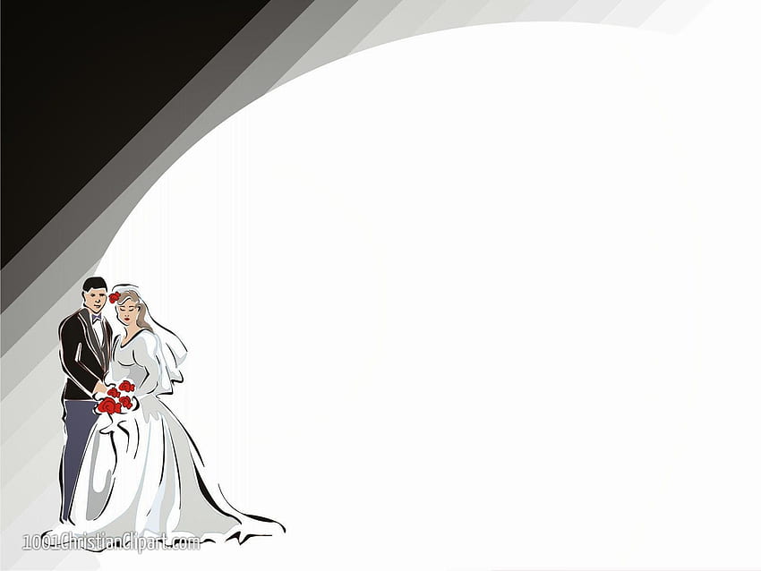 Wedding Couple Illustration - Elegant Vector Art for Invitations & Websites