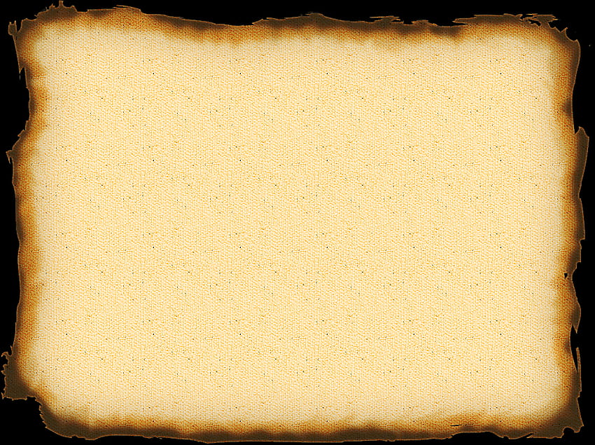 Aged parchment paper with burnt, uneven edges and textured surface, evoking historical or vintage documents.