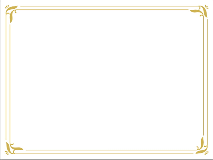 Gold Ornamental Border Frame - Decorative Design for Certificates & Invitations