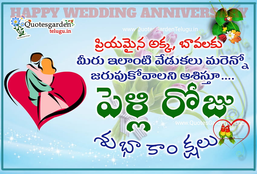 Telugu Wedding Anniversary Wishes - Heartfelt Greetings & Quotes