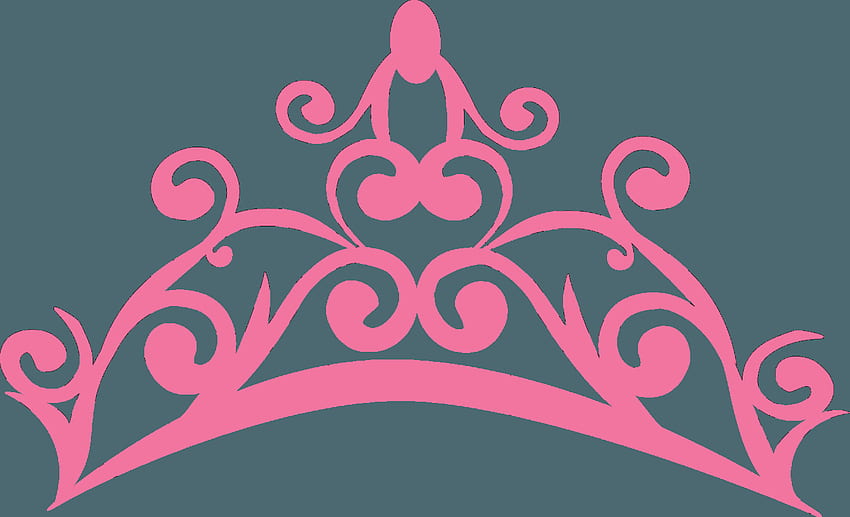 Elegant Pink Tiara Silhouette - Royalty-Free Vector Graphic