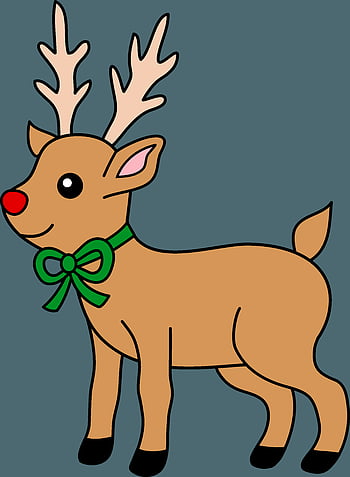 Festive Cartoon Reindeer Illustration - Free Download & Usage