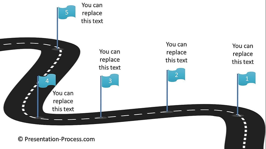 5-Step Process Roadmap Visual - Presentation-Process.com