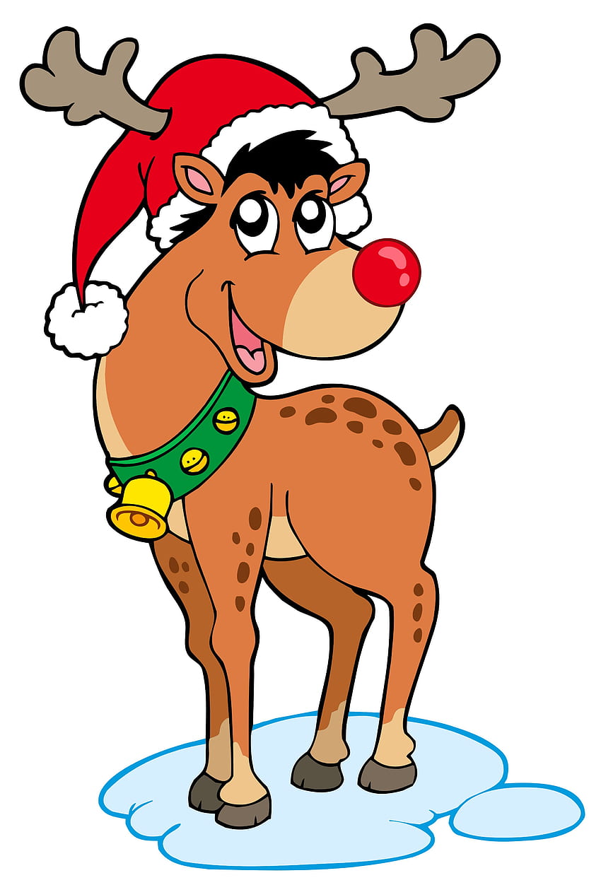 Vector Cute Cartoon Of Red Nosed Reindeer Toy, Rudolph. Funny - Clip ...