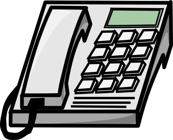Classic Landline Telephone Illustration - Free Clipart for Business & Education