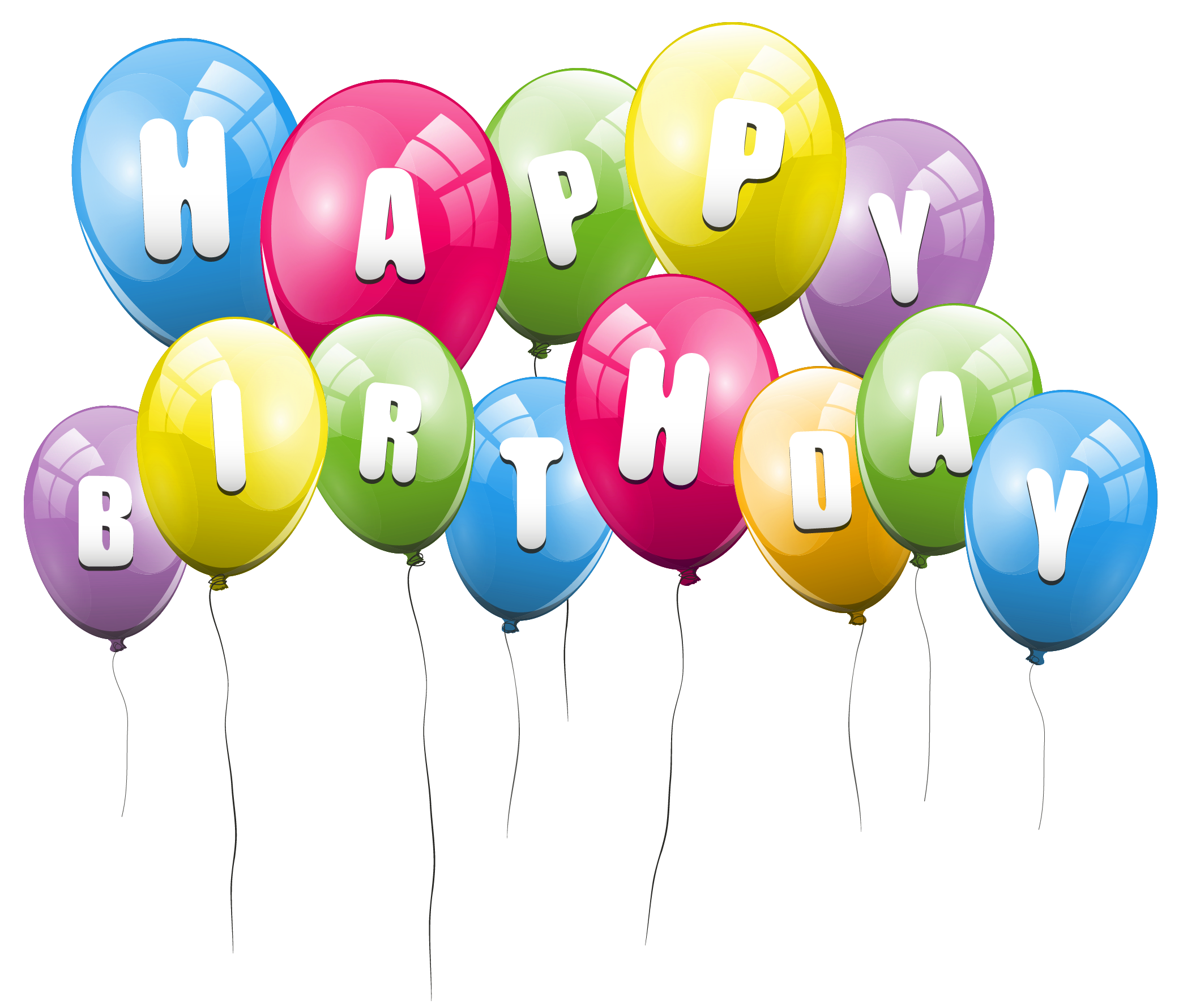 Happy Birthday Balloons - Festive Celebration Clipart & Free Download