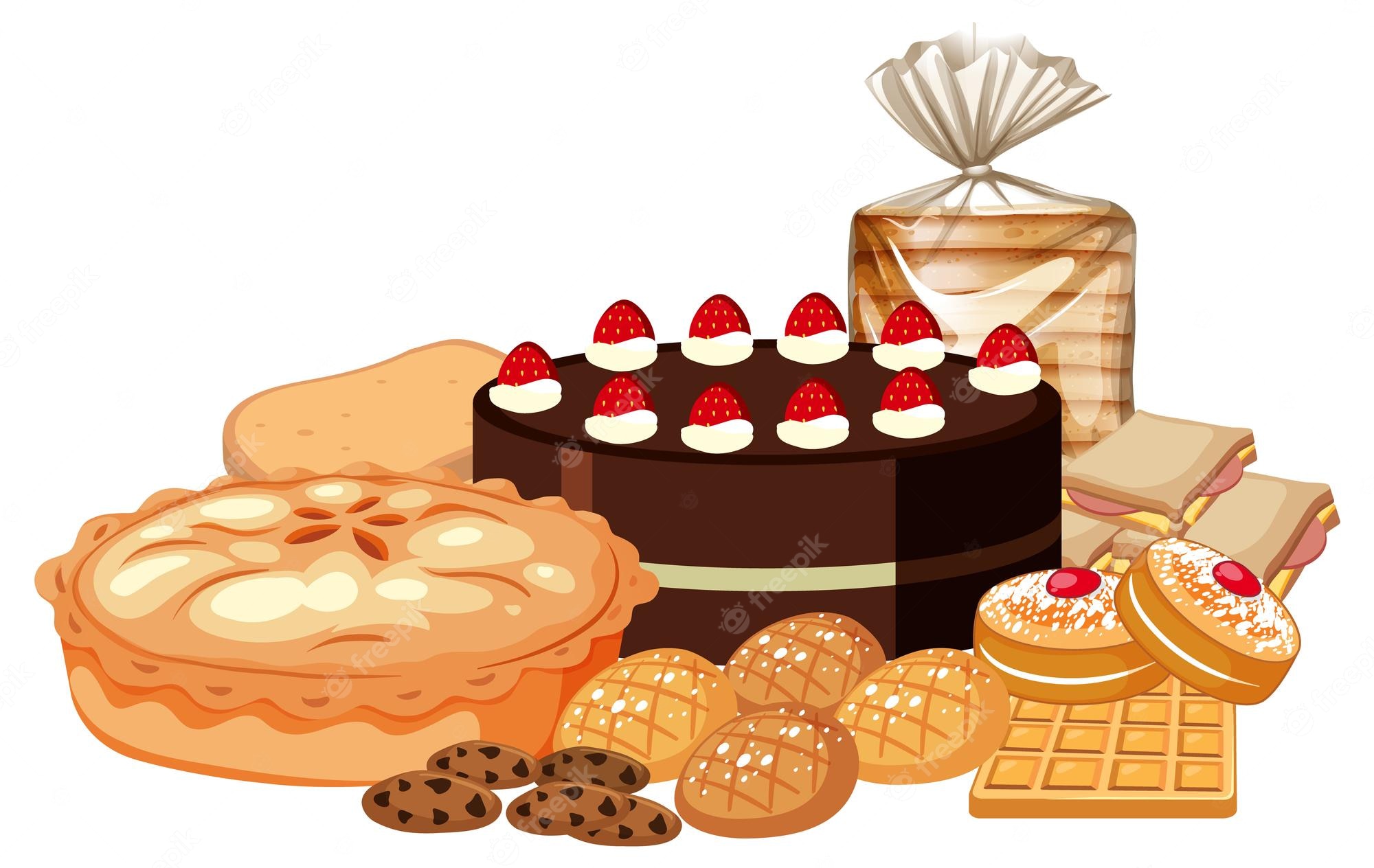 Pastry Isolated Stock Illustrations, Cliparts and Royalty Free Pastry  Isolated Vectors
