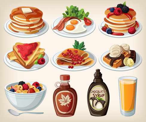 Delicious Breakfast Foods Collection - Illustration Gallery