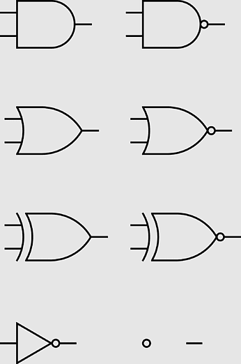 Logic Gate Symbols Chart - Digital Circuit Design Reference