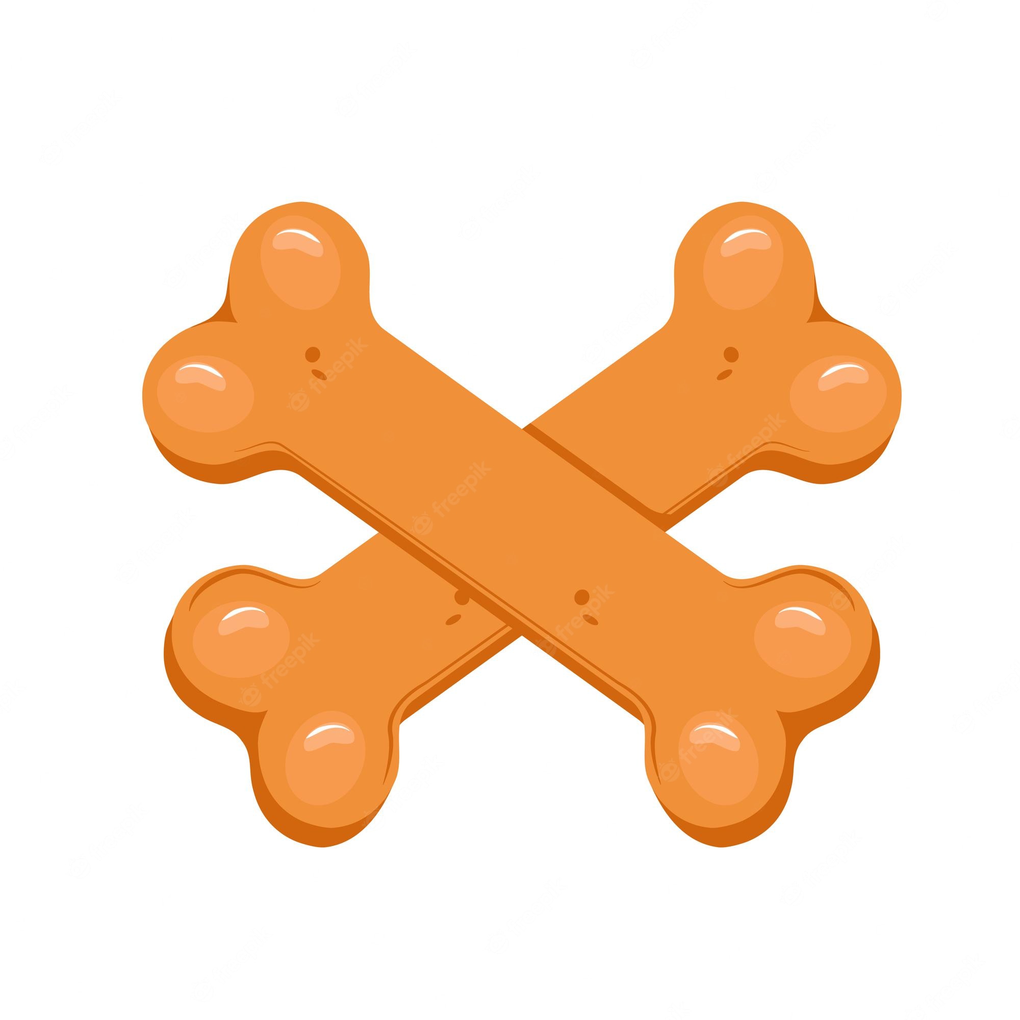 Dog Bone Treats - Cute Crossed Bones Illustration for Pet Content