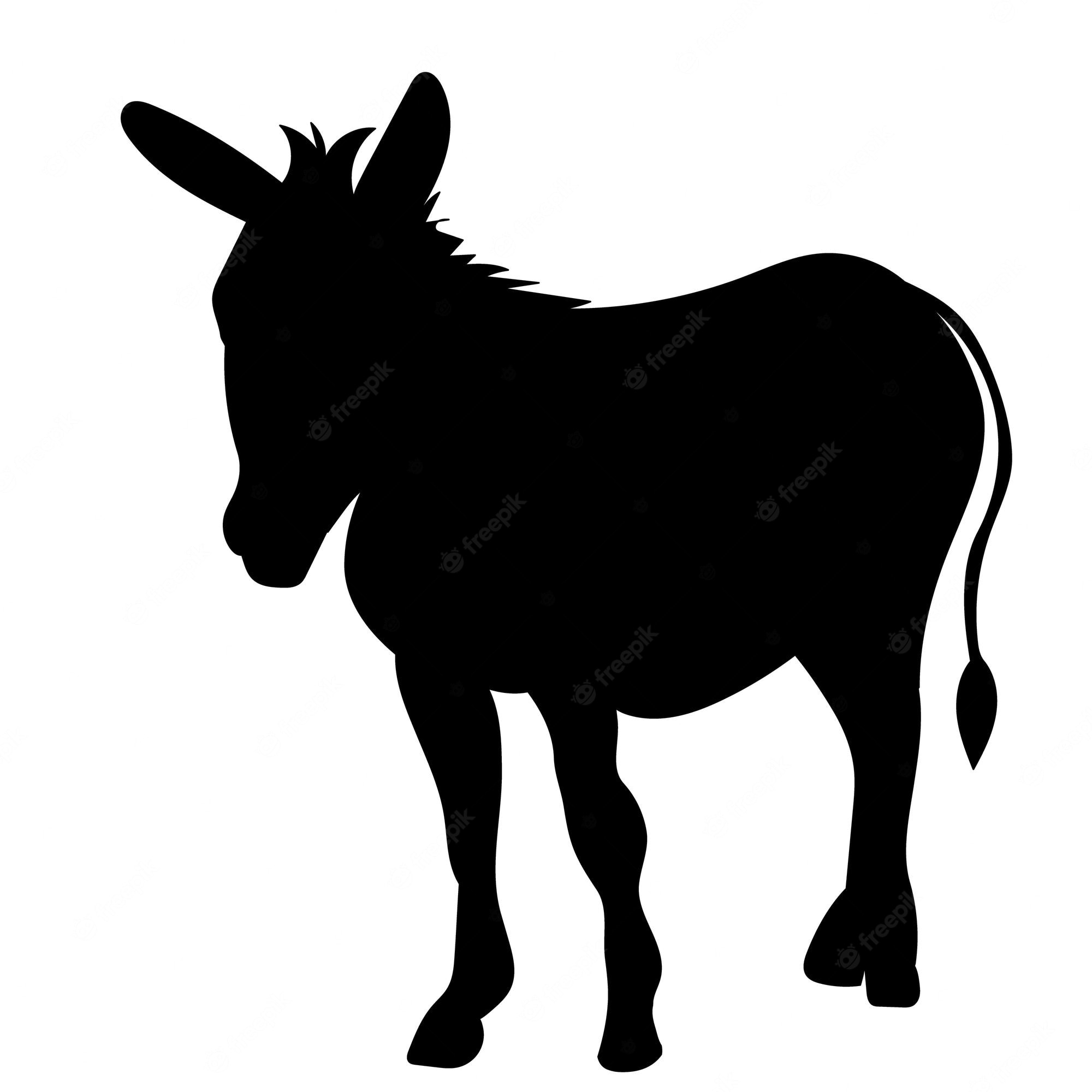 donkey silhouettes - Clip Art Library