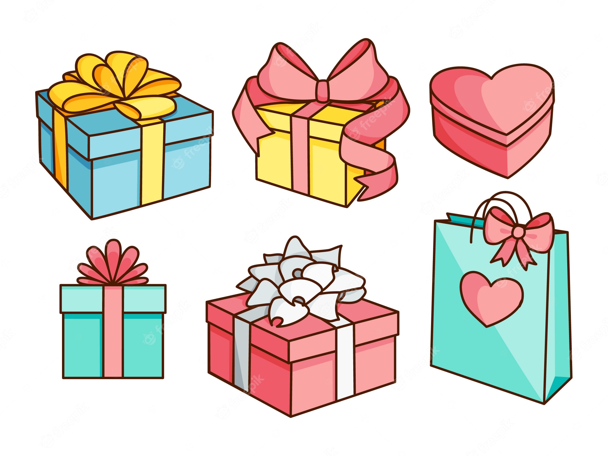 Festive Gift Box Clipart Collection - Free Download for Celebrations