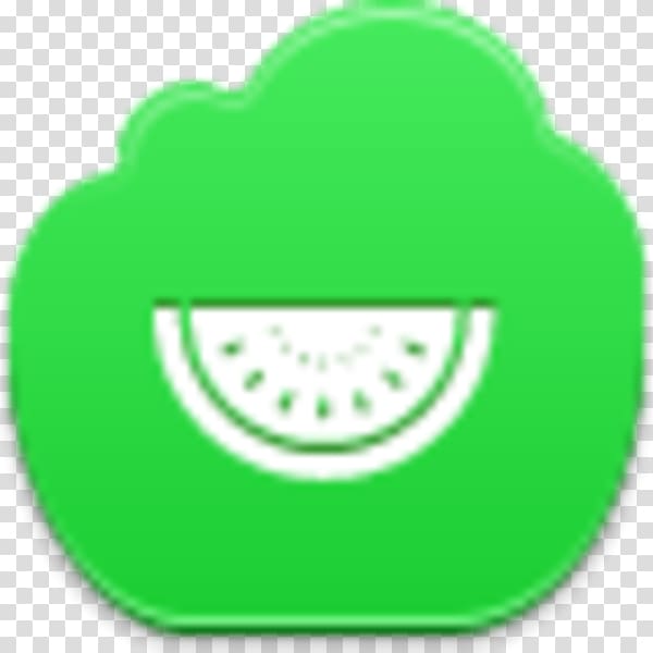Green cloud-shaped icon with a white watermelon slice symbol inside, representing freshness or fruit-related digital service.