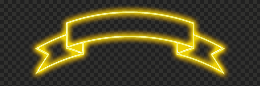 Neon Ribbon Banner - Free Transparent PNG for Web & Design