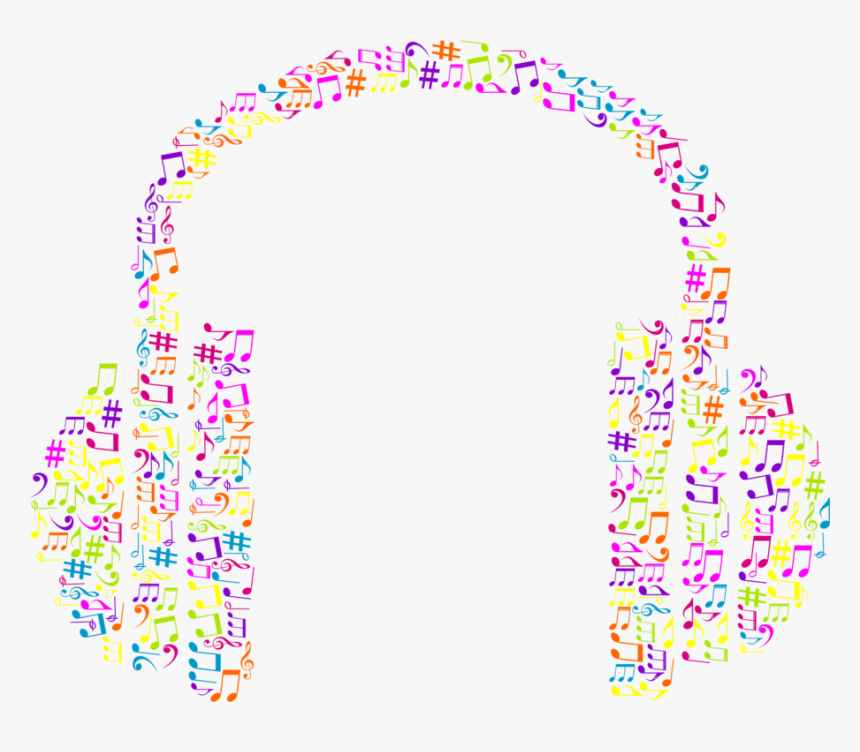 Music Headphones Icon - Vibrant Musical Notes Design