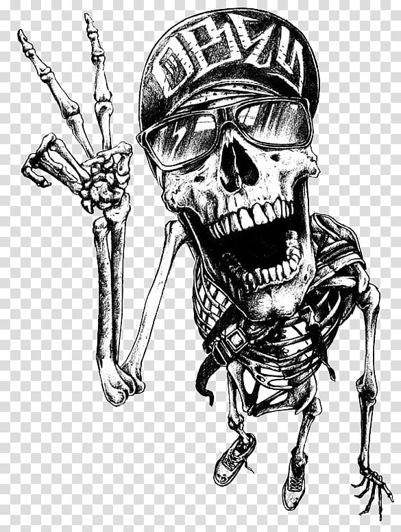 Punk Skeleton Art - Edgy Tattoo & Graphic Design Inspiration