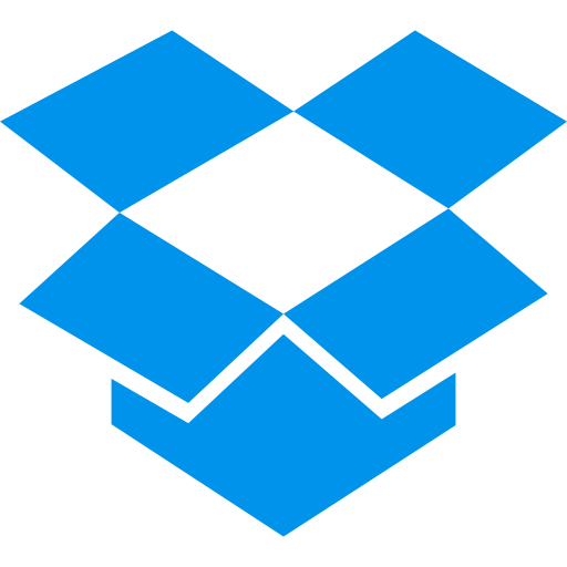 Dropbox logo - a blue open box icon representing cloud storage and file sharing.