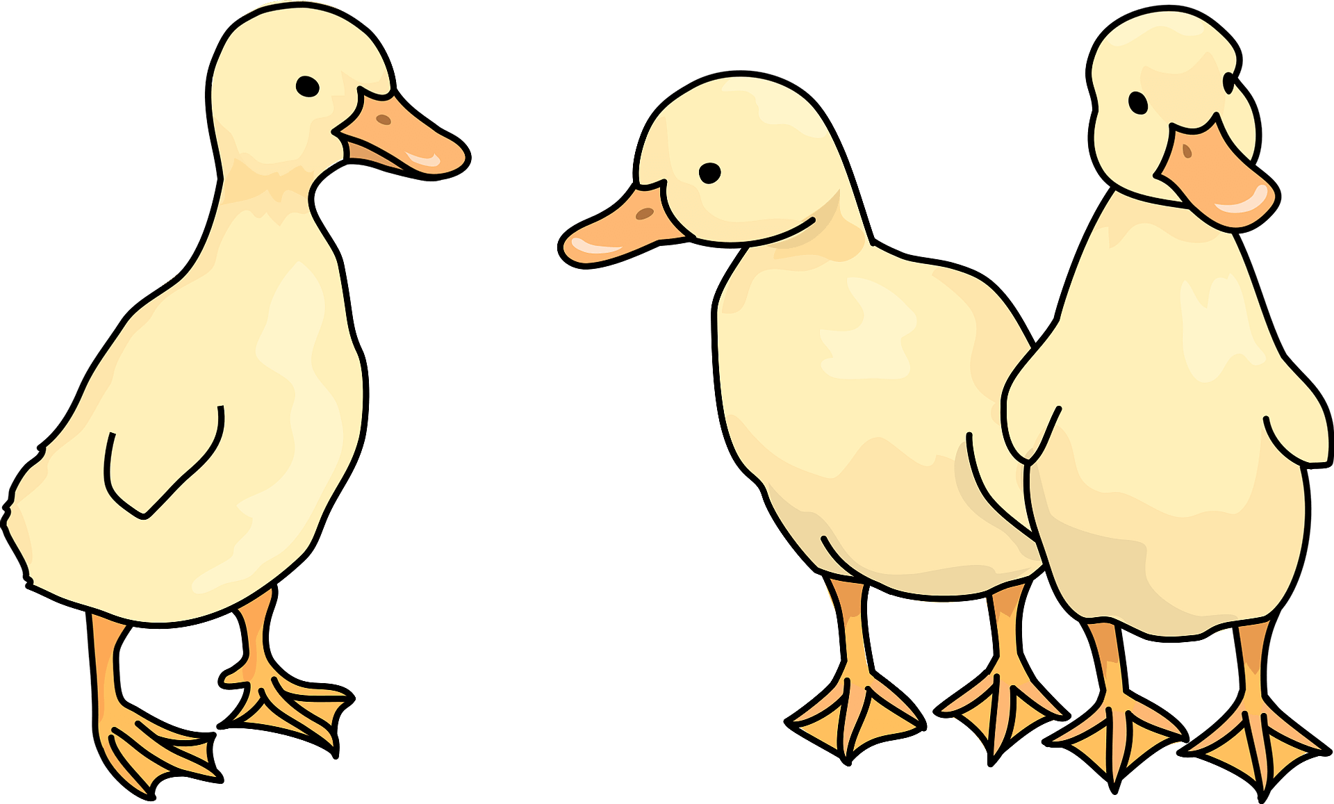 Free Cartoon Yellow Duckling Clip Art Wzqtqm Clipart - Duckling - Clip ...