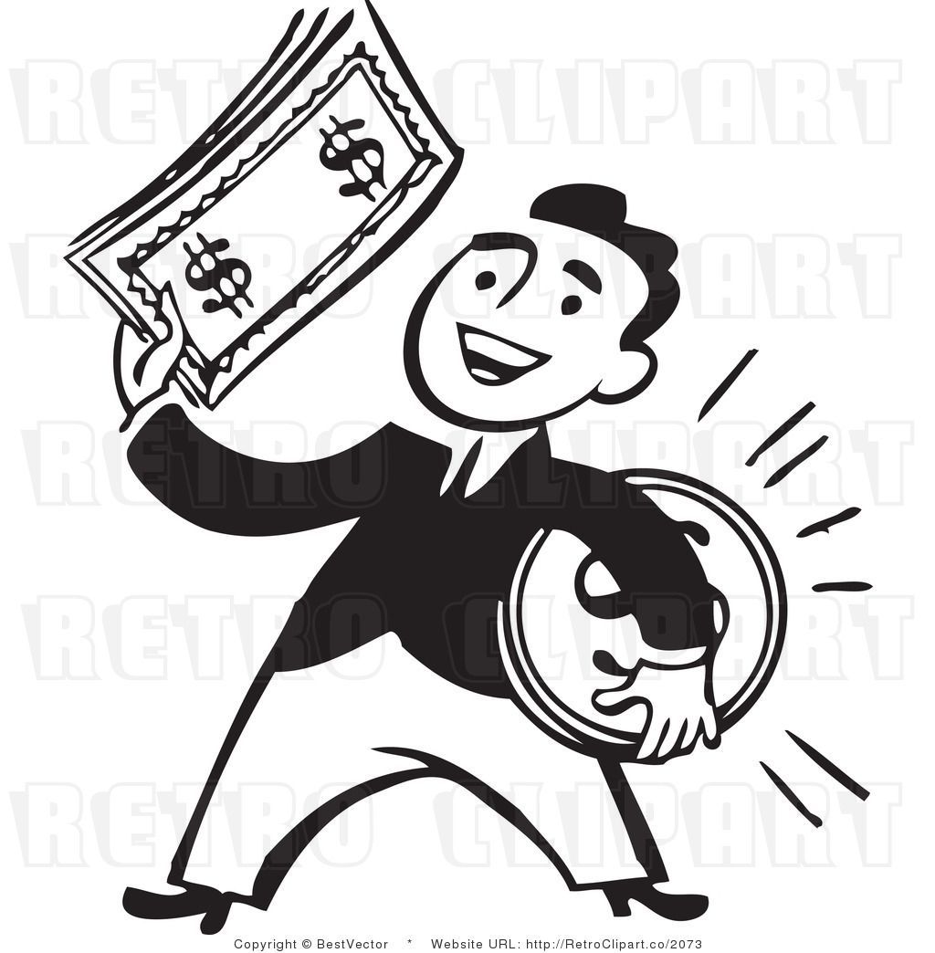 Vintage Money Illustration - Celebrating Wealth & Prosperity