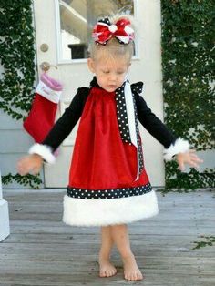 Adorable Toddler Christmas Dress Outfit - Festive Holiday Style