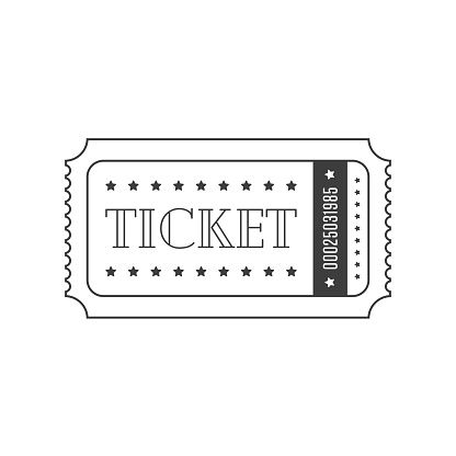 Event Ticket Icon - Free Vector Illustration for Web & Print